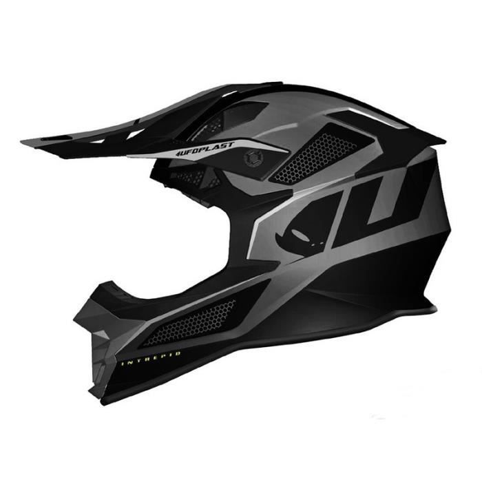Casque moto cross UFO Intrepid - noir mat - XL