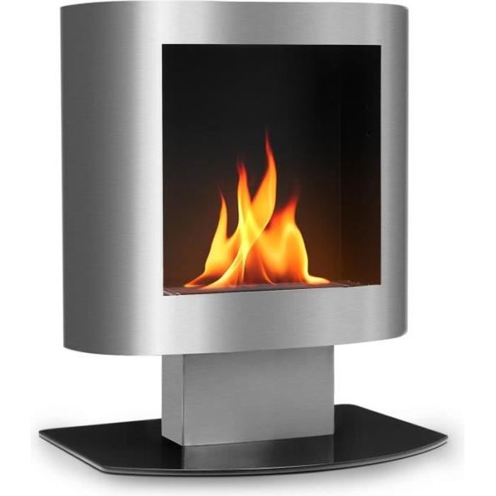 750-1500 Watt Blanc Classic Fire Chemin/ée Electrique Po/êle /Électrique Autoportant /à Effet de Feu