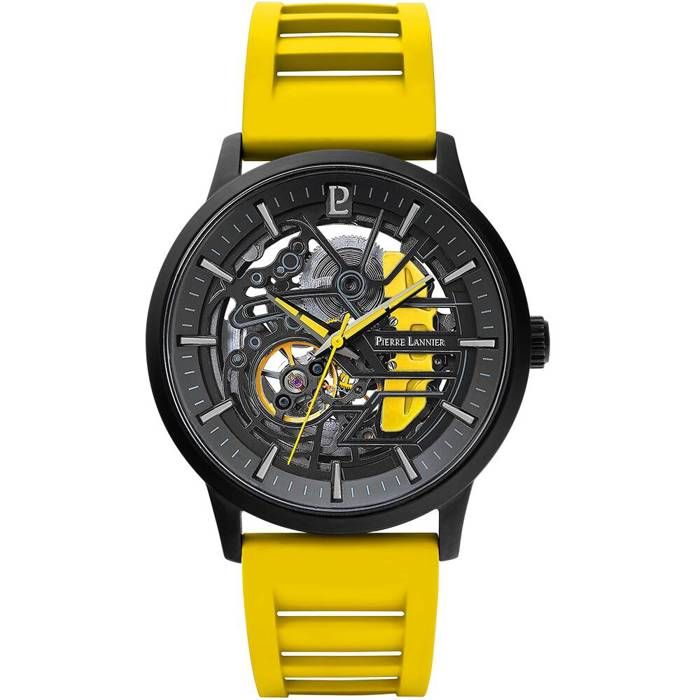 Automatique Homme PADDOCK Noir Cadran Noir Bracelet Caoutchouc FKM Jaune 22M Automatique Homme PADDOCK Noir Cadran Noir Bracelet Caoutchouc FKM Jaune 22M