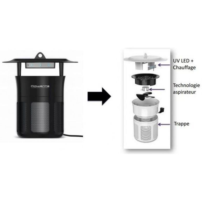 rowenta anti moustiques exterieur et interieur 4w 6 leds mn4010f0 cdiscount sante mieux vivre