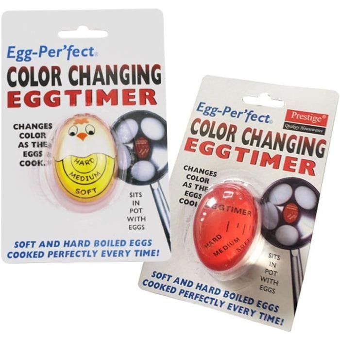 Promobo Minuteur Cuisine Cuisson Oeuf Change De Couleur Dur - Mollet - Coque Rouge