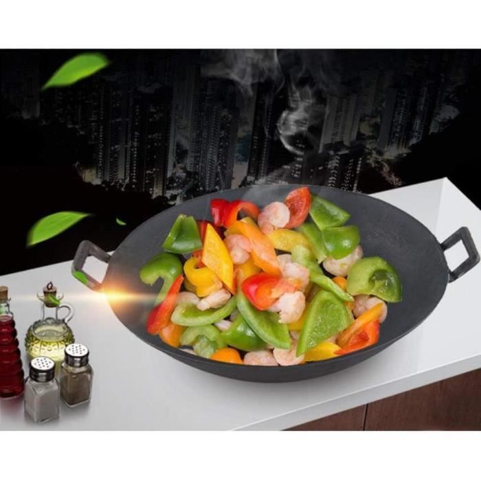 Kazan Ouzbek En Fonte 8L - Marmite Traditionnelle Avec Couvercle Alu - Pour Cuisine Extérieur Et Plov