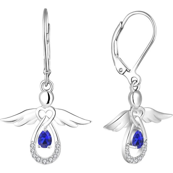 Boucles d'oreilles chérubin ange argent sterling bijoux