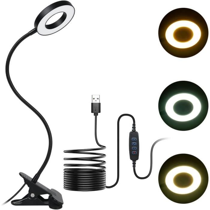 1 Paire De Lampes LED à Clip Sur Lunettes - Mini Veilleuse Réglable 360° - Pour Lecture Nuit, Camping, Bricolage