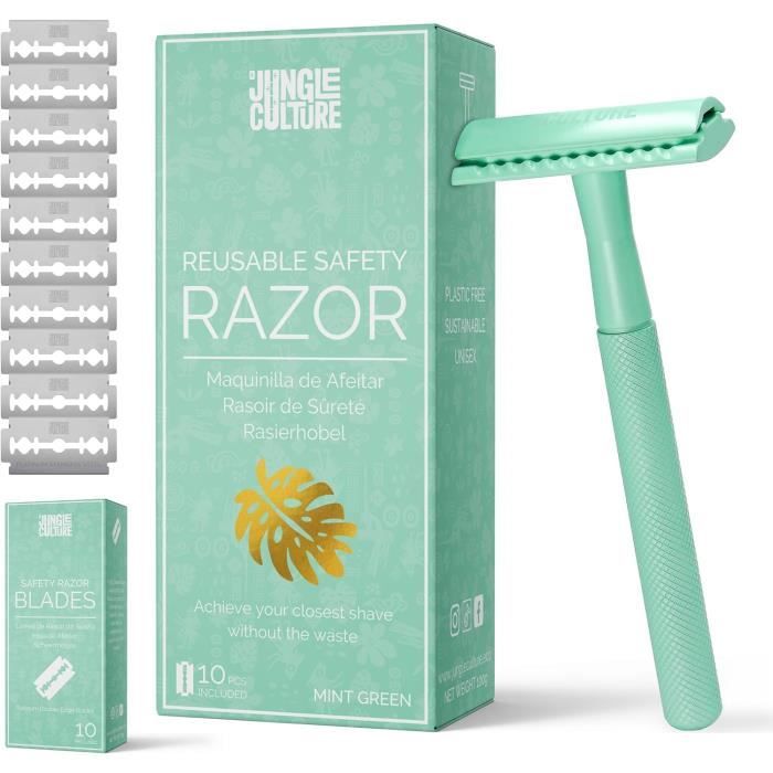 Rasoir De Sureté Femme Avec 10 Lames \U2022 Rasoir De Sécurité En Métal — free download