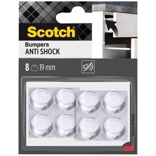 SCOTCH Butée adhésive Patin antichoc Anti bruit Ø 19 mm Lot de 8