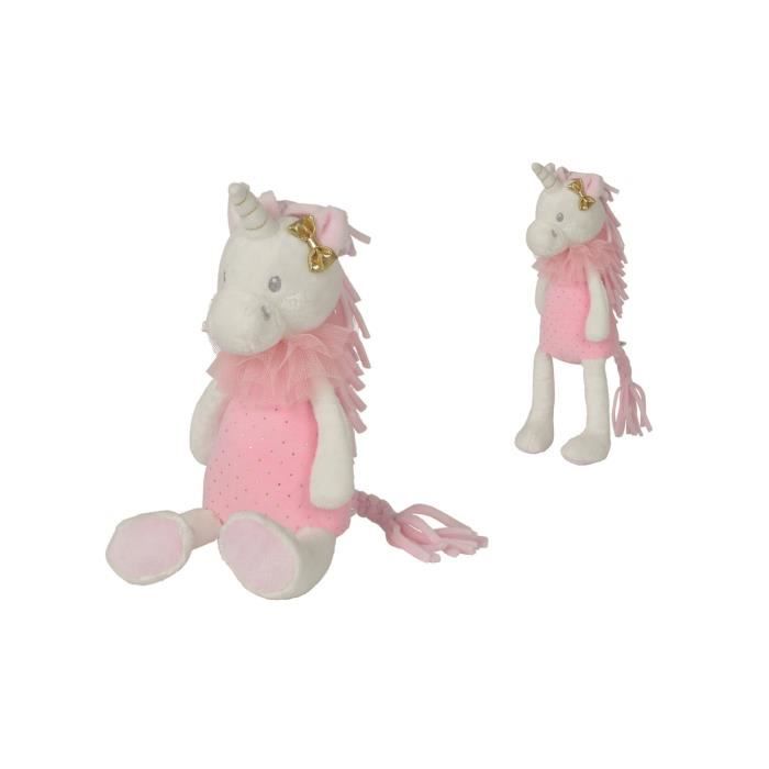 NICOTOY Peluche licorne 33 cm Cdiscount Jeux Jouets
