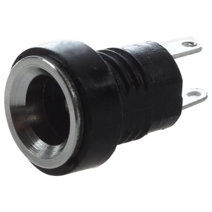 Uxcell 2.1Mmx5.5mm Socket Jack Power Supply Female Threaded Connector 3 Pc