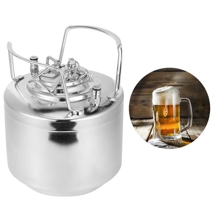 Sonew Fût Bière 6L Inox Fermentation, Conservation et Distribution Qualité Alimentaire