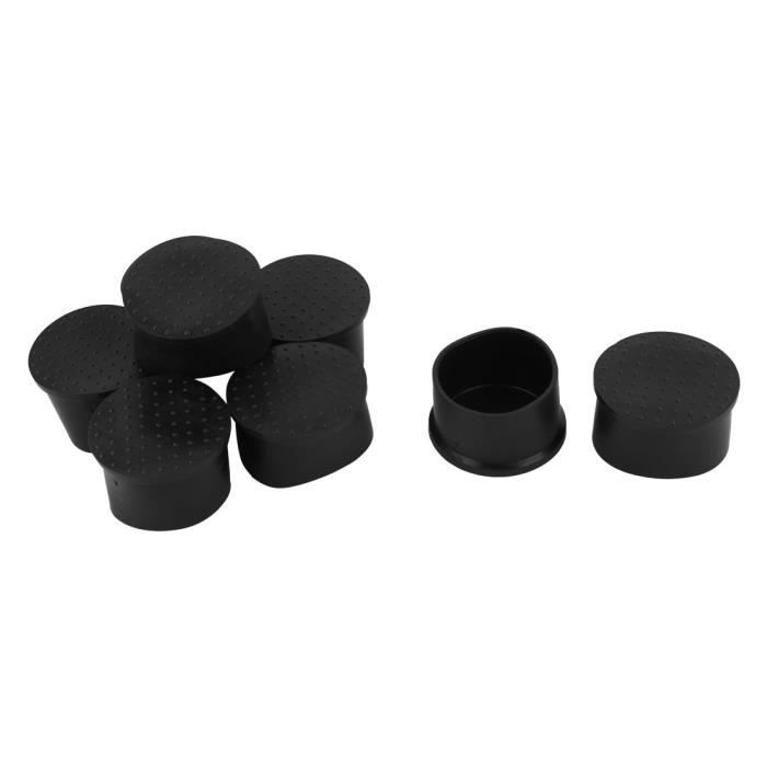 meubles bureau ronde en caoutchouc protection pied table canape noir plaquettes diametre 50 mm 8 pcs cdiscount bricolage