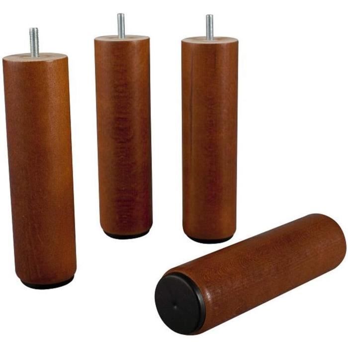Hévéa Sélection Jeu de 4 Pieds Bois hêtre merisier 25 cm Hévéa Sélection Jeu de 4 Pieds Bois hêtre merisier 25 cm