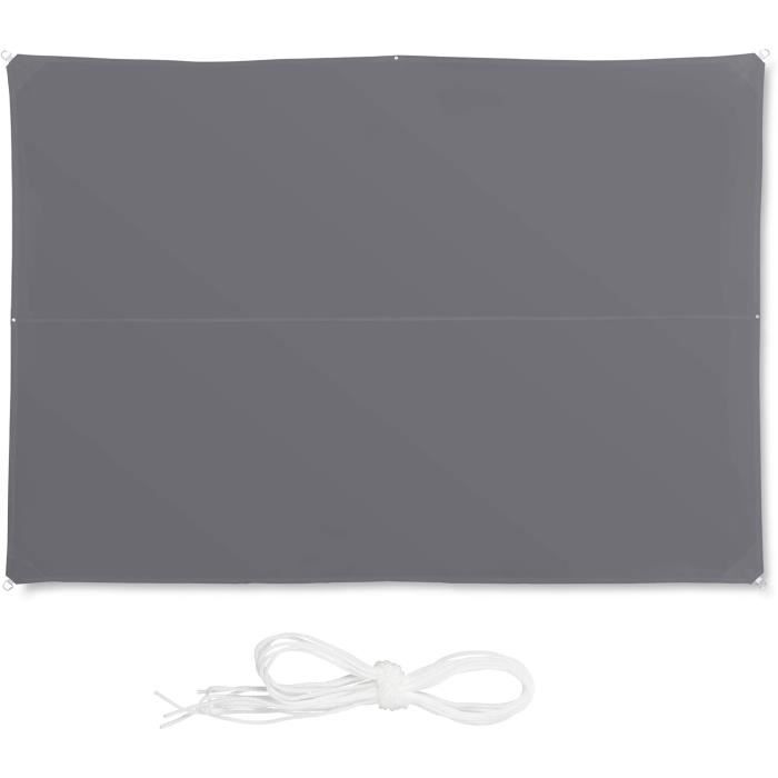 Voile D'Ombrage Carré Brun 3x3m Relaxdays - Protection UV, Balcon Et Jardin