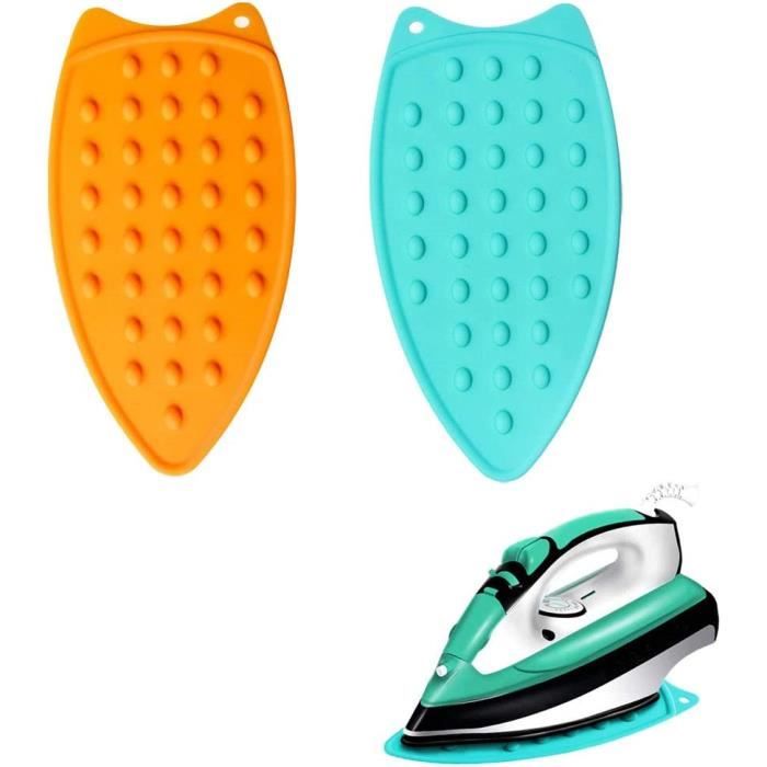 Mini Coussinet En Silicone Pour Repassage (Lot De 2) - Support Anti-Chaleur Portable Pour Fer à Repasser - Orange