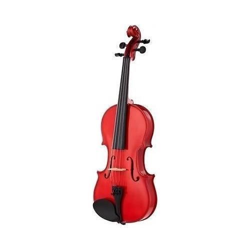stagg violon 4/4 erable & soft-case standard rouge