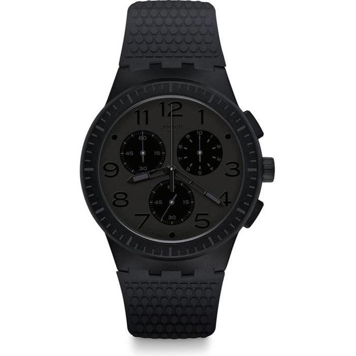 Montre Swatch SUSB104 42mm Silicone Noir Quartz