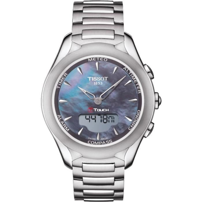 TISSOT Montre -  - T-Touch Solar T0752201110101 - Bracelet acier - &Eacute;nergie solaire - Femme 