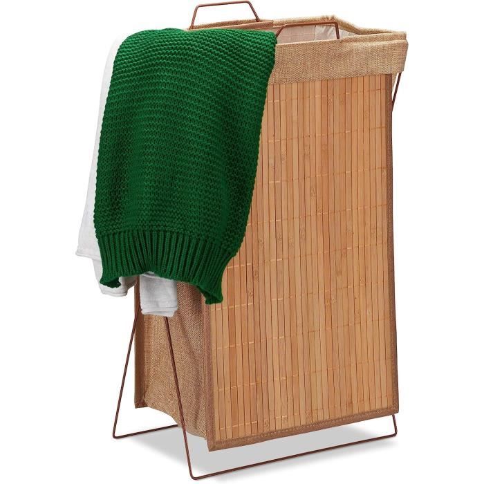 Sac à Bûches RUECAB En Jute Naturelle Imperméabilisé - Fond Renforcé - 61 X 31 X 37 Cm - Naturel