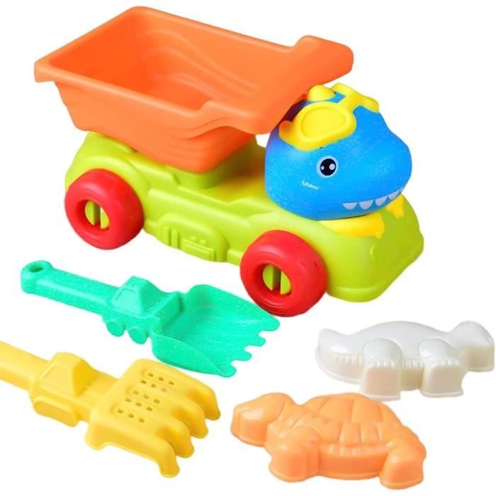 Set De 8 Jouets De Plage Pour Enfants - Seau, Pelle, Râteau, Moules à Sable, Tamis Et Accessoires Pour Château