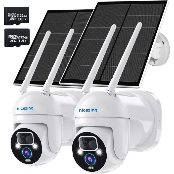 4Mp Caméra Surveillance Wifi Extérieure Sans Fil Solaire 2 Pièces, Ptz — free download