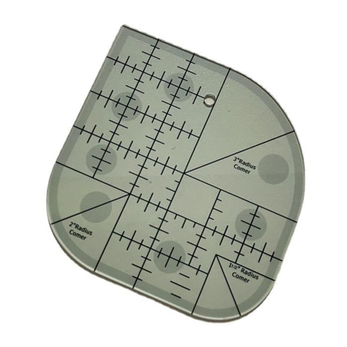 Règle de couture de courtepointe règle de courtepointe en acrylique découpée au laser avec des lignes de grille colorées outils de bricolage de règle de patchwork pour une coupe de précision facile