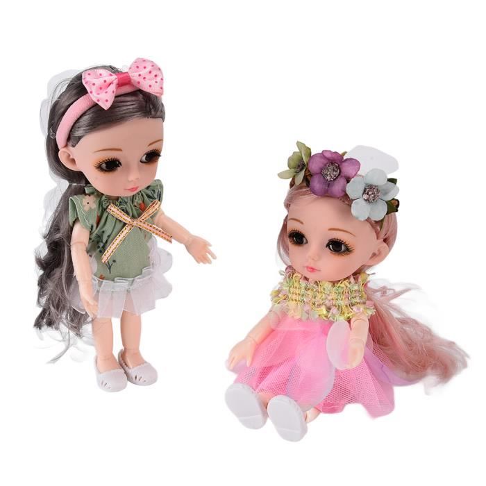 VGEBY Poupee BJD 2 pieces EN71 BJD poupee 6.7in articulations rotatives vetements magnifiques mode habiller poupee pour 3 ans Cdiscount Jeux Jouets