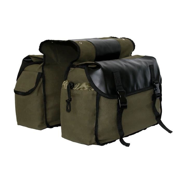 Vvikizy Sacoche Vélo Toile Grande Capacité Mallette Porte-Bagages Arrière Motif Cuir