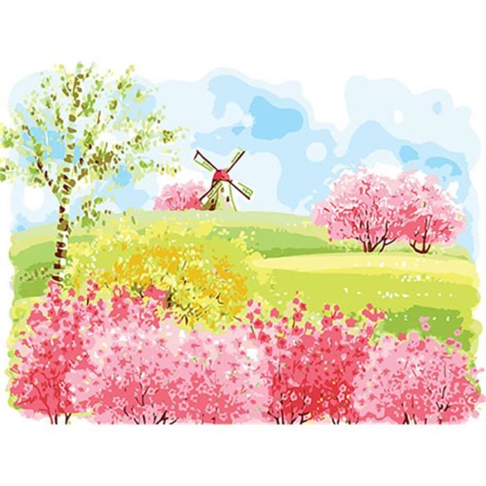 Yeesam Art Kreuzstich-Kit 'Hand In Hand' – Anspruchsvolles Stick-Set Auf Weißer Leinwand