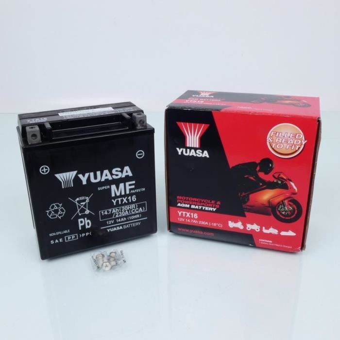 Batterie SLA Yuasa pour Moto BMW 1250 R Rt 2019 à 2022 YTX16-BS