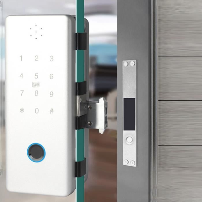 Serrure électronique à Empreinte Digitale, Poignée De Porte - Serrure à Empreinte Digitale Et Pour Smartphone Argent 87850304
