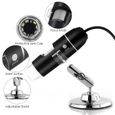 50-1000X Zoom USB Microscope Numérique 8LED Endoscope, Microscope numérique portatif USB X1000 caméra à microscope à 8 LED 3 en 1-1