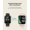 Montre Connectee Femmes Hommes DOOGEE CS2 Pro Smartwatch Intelligente Etanche IP68 pour iPhone Android - Rose-1