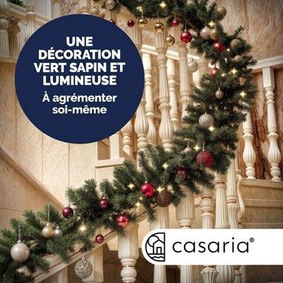Guirlande Lumineuse De Noël 1,95 M Avec 40 LED Blanc Chaud - Avec Minuteur - Pour Intérieur Et Extérieur (IP44)