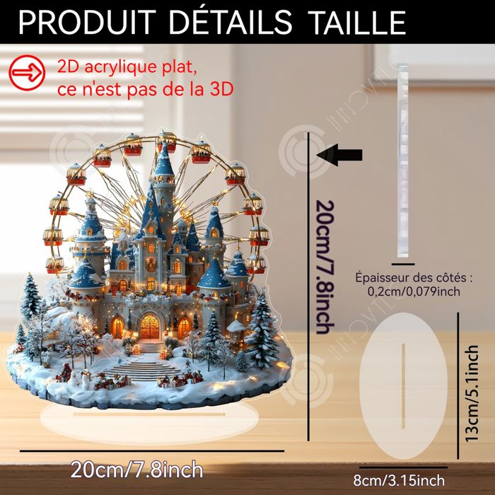 Lot De 6 Mini Maisons De Neige En Résine - Décorations De Noël, Ornements Pour Village Miniature Ou Table