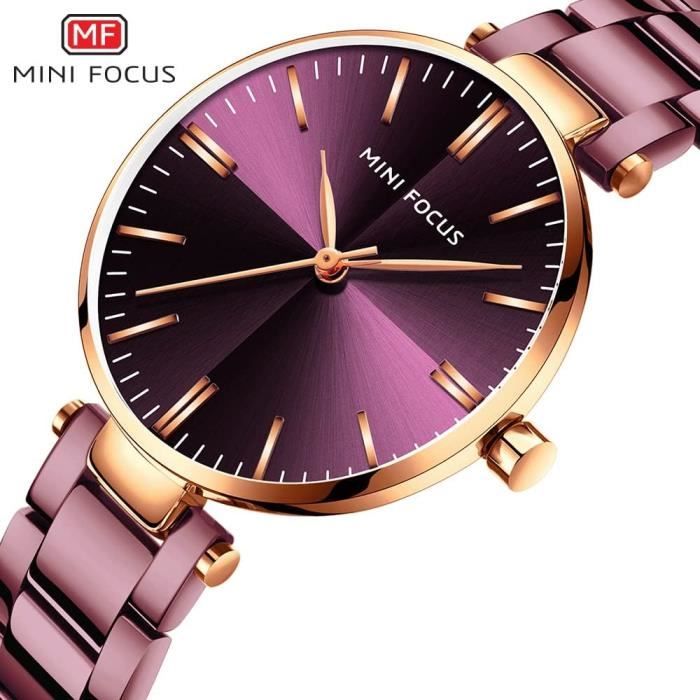 Mini Focus Montre Quartz Pour Femme Bracelet En Acier Inoxydable