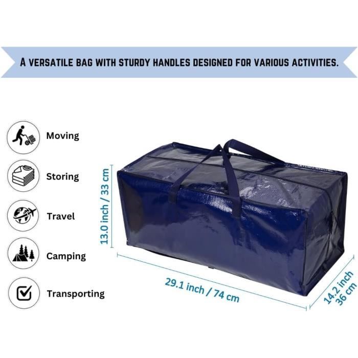 Lot De 4 Sacs De Déménagement Noirs 70 X 35 X 42 Cm Avec Fermetures Eclair Et Poignees Adaptes Au Stockage Et Au Demenagement Des Vetements 97640810 Lot De 4 Sacs De Déménagement Noirs 70 X 35 X 42 Cm Avec Fermetures Eclair Et Poignees Adaptes Au Stockage Et Au Demenagement Des Vetements 97640810