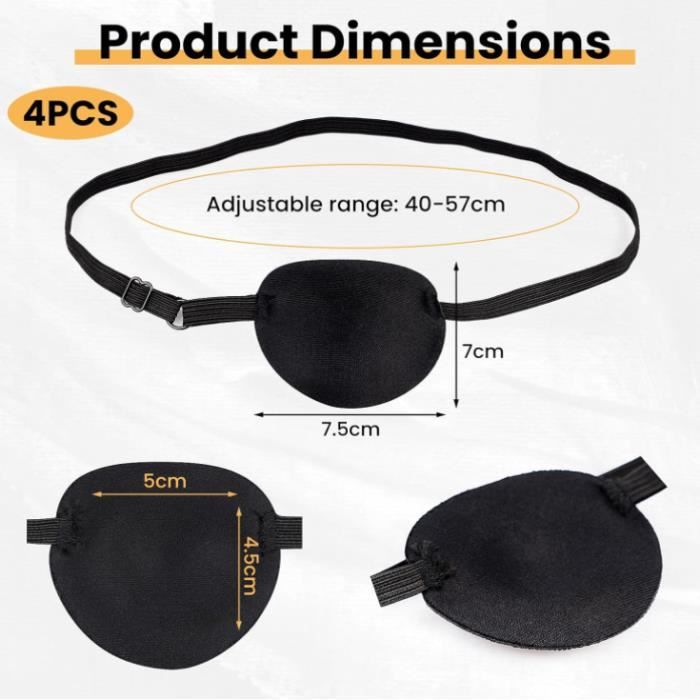 Cache-yeux Médical 2 Cache-yeux Réglables Confortables - Pour Adultes Et Enfants - Post-Opération Cache Oeil Adulte