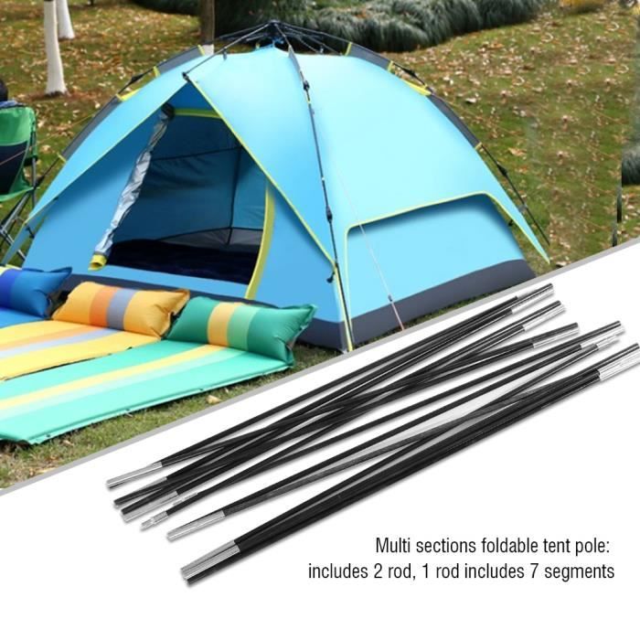 Lot de 10 crochets de poteau de tente de camping pour auvent noir 