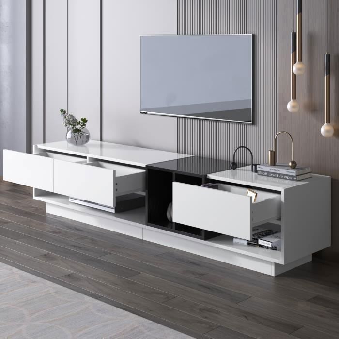 Meuble Tv Angle Meuble TV Salon Avec Lumières LED Et Tiroirs - Style Vintage, Rangement Spacieux, Design Moderne Meuble TV LED Salon Meuble Tv Angle Meuble TV Salon Avec Lumières LED Et Tiroirs - Style Vintage, Rangement Spacieux, Design Moderne Meuble TV LED Salon