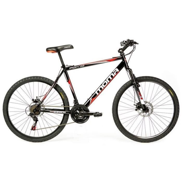 MOMA BIKES Velo VTT Fox 26 SHIMANO 21 Vitesses Freins a disques Suspension avant Cdiscount Sport