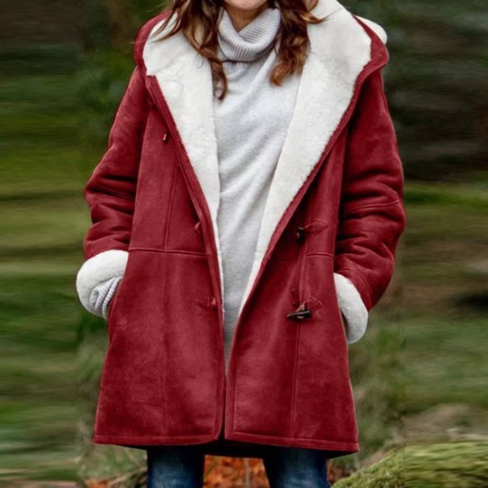 Manteau on sale rouge capuche
