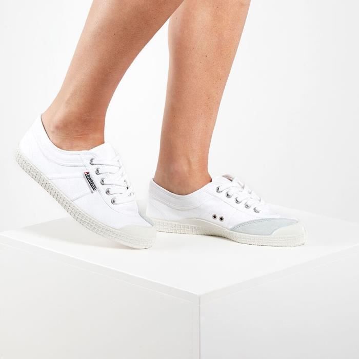 Chaussures de running Legend en toile blanche KAWASAKI
