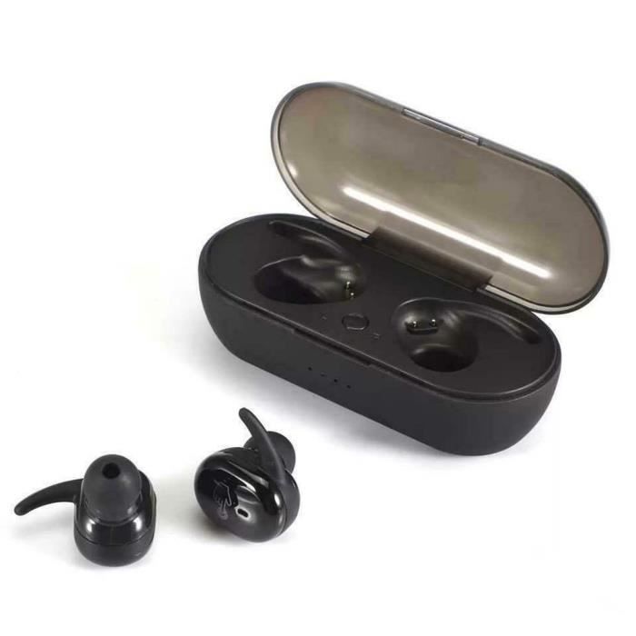 Écouteurs Bluetooth Y10/Y30 Avec étui De Charge - Stéréo Binaurale, Bluetooth 5.0, Design Noir Et Rouge