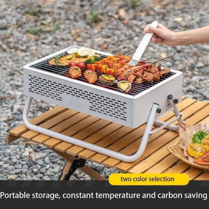 Mini barbecue portable au charbon de bois BEARBQ, pliable, idéal pour