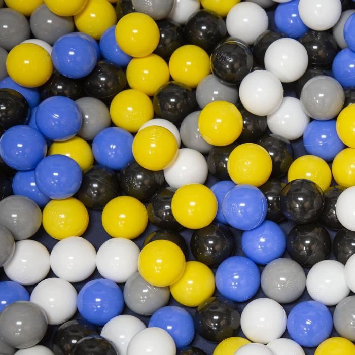Parc Bébé Pliable avec Balles Colorées Pour Enfants, Blanc-Jaune