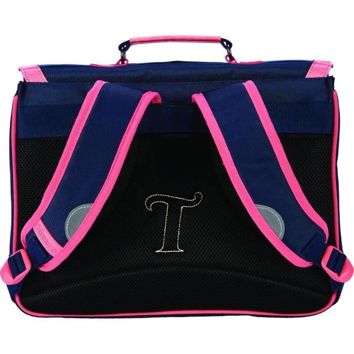 TANN S Cartable 38 cm Patch Amy Bleu Marine Enfant Bleu Rose