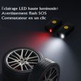 Mini Pompe à Air Électrique, Gonfleur Pneus Voiture 150PSI avec LED Lampe et SOS, Mini Pompe pour Voiture, Moto, Ballon, Vélo,Noir-2