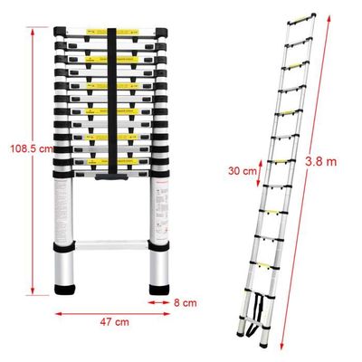 Finether 3.8 m store telescopic ladder