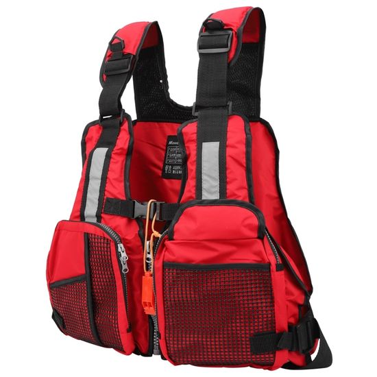 Gilet De Sauvetage Pêche JARUSITE – Multi Poches, Flottabilité Professionnelle