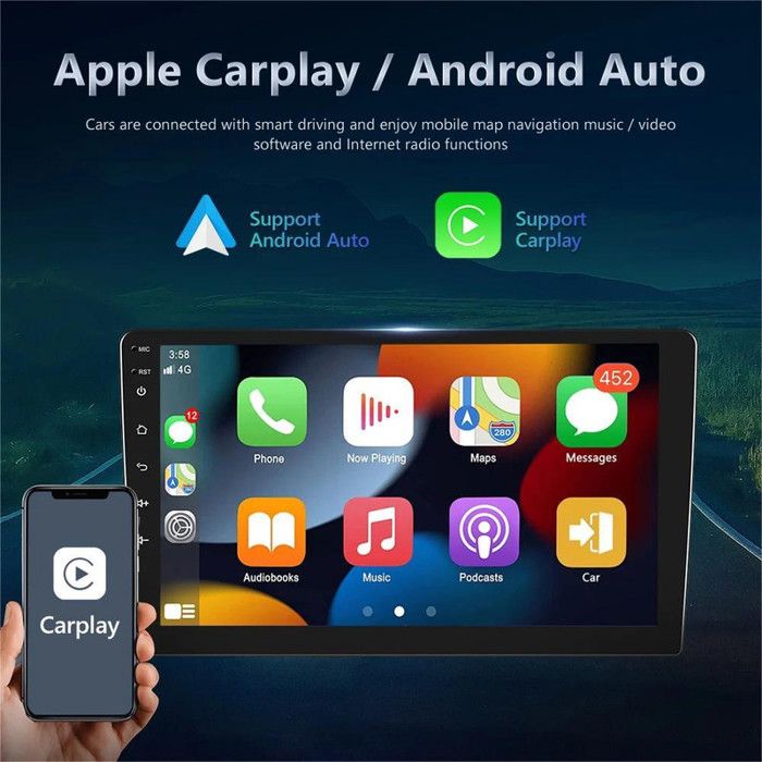 Autoradio Android 15 Qualcomm 8 Cœurs 10.1" Pour Renault Master/Opel Movano/Nissan NV400 2010-2021 - CarPlay/Android Auto Sans Fil, GPS, DSP, Caméra Recul
