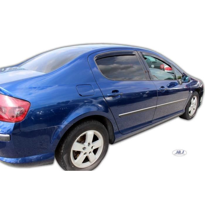 Déflecteurs De Vent HEKO Pour Peugeot 3008 2009-2016 - Set 2 Pièces - Montage Intérieur Fumé